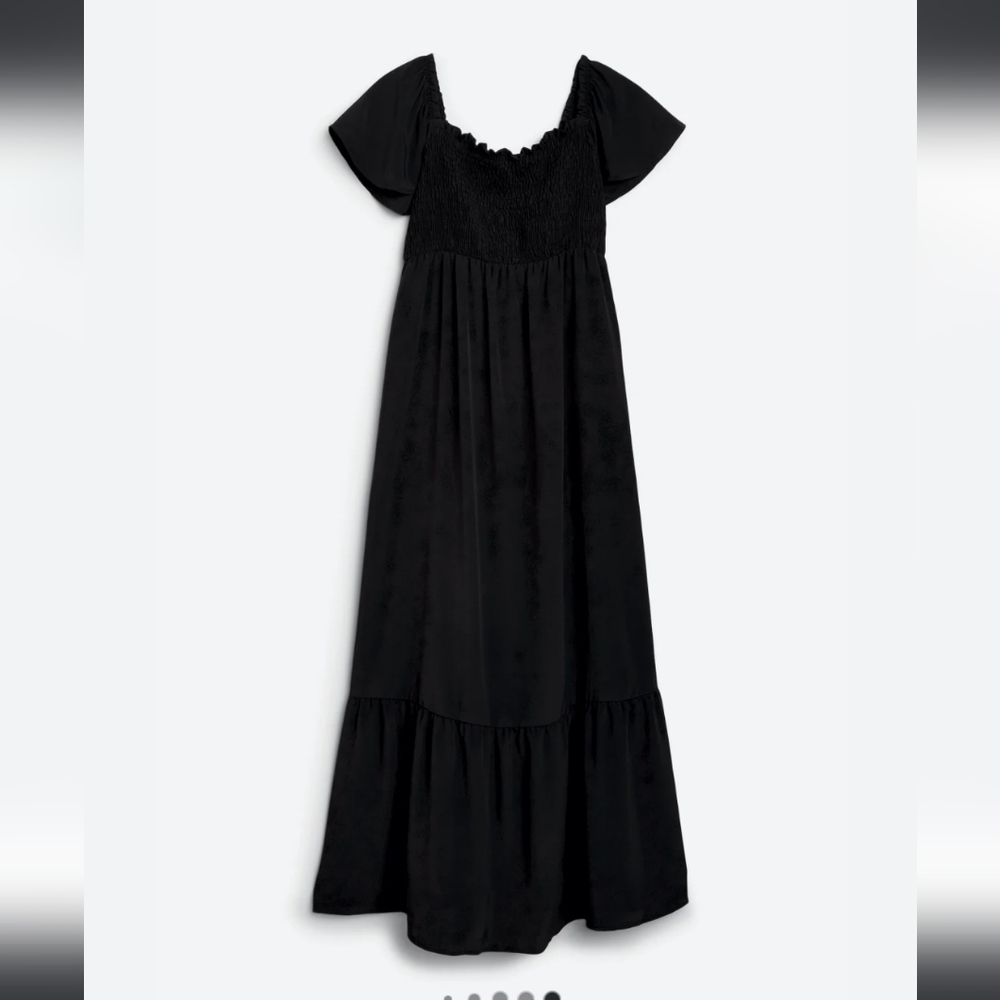 Kayleigh Malia Maternity Ruffle Sleeve Maxi dress black xl